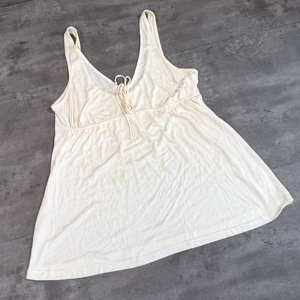 Vintage VTG Y2K 2000's 00's Old Navy Cami  White Tie Top Dress